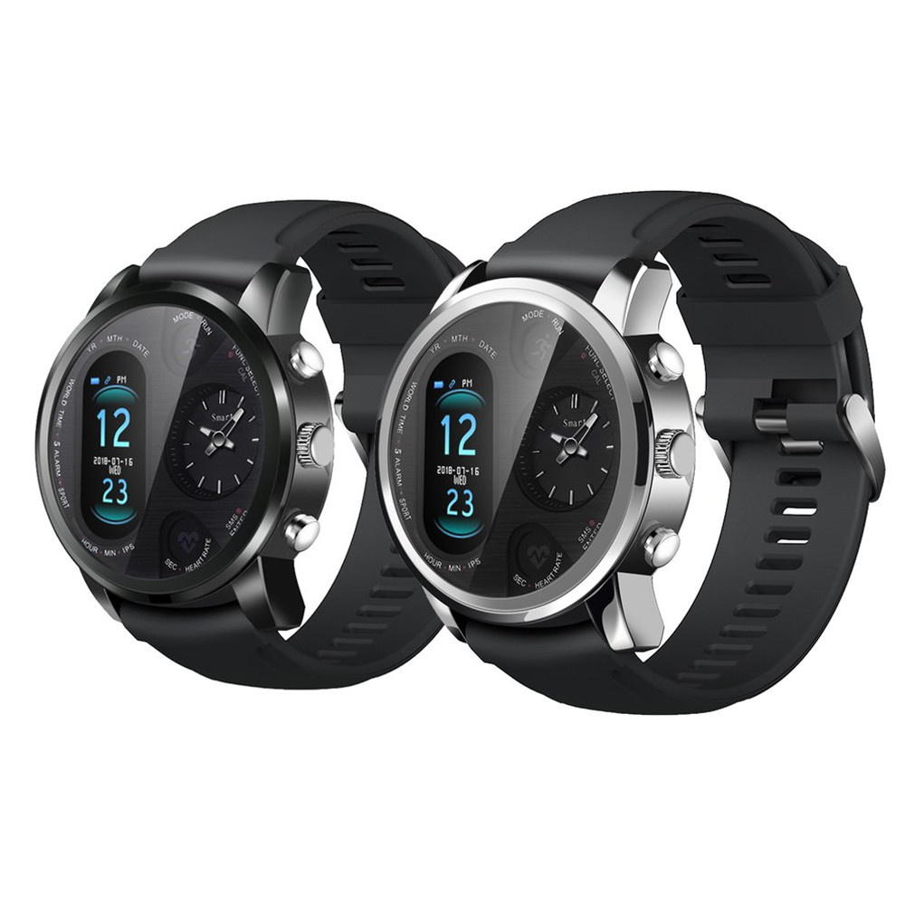 

Bakeey T3 PRO Dual Time Zone IP67 Waterproof Real-time Heart Rate Sleep Monitor Message Remind Camera Control Smart Watc