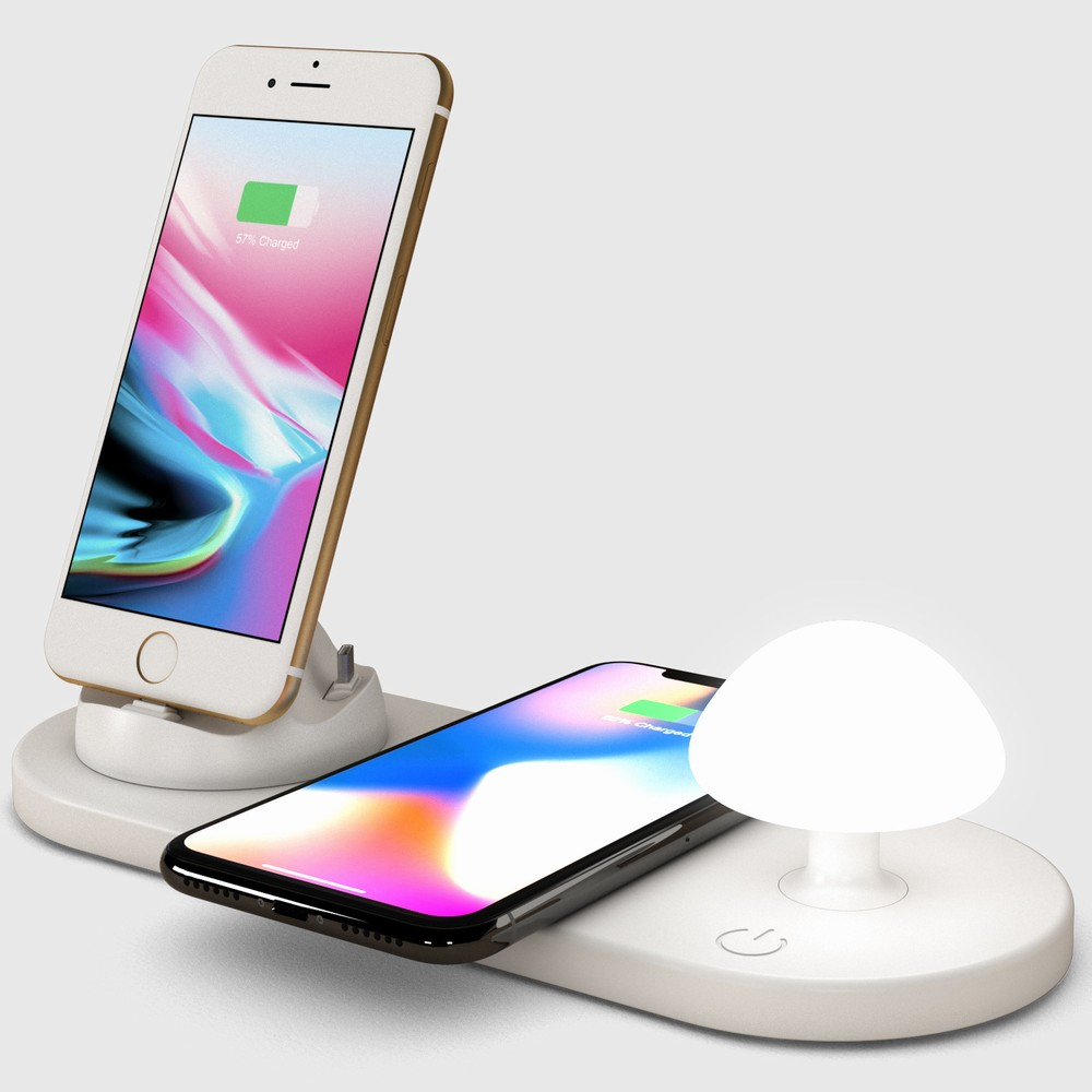 

Bakeey 10W 3 In 1 Mushroom Night Light Quick Charging Wireless Charger For iPhone 11 Pro XS Huawei P30 Mi9 S10+ Note 10
