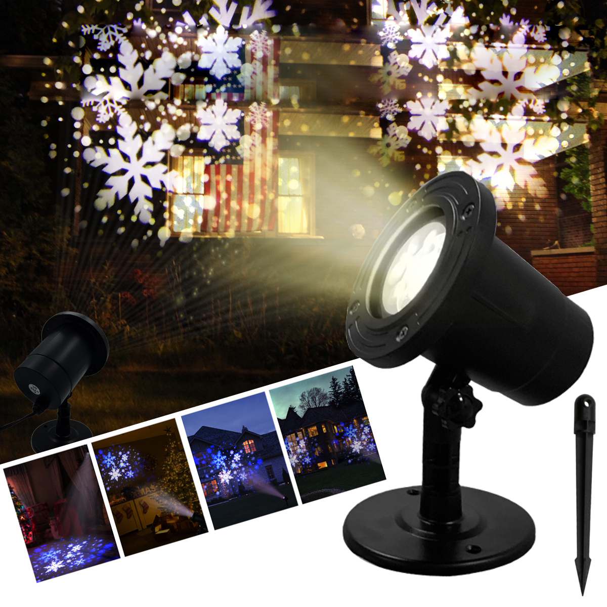 

Snowflake Laser LED Projector Stage Light Landscape Outdoor Garden Xmas Party Decor