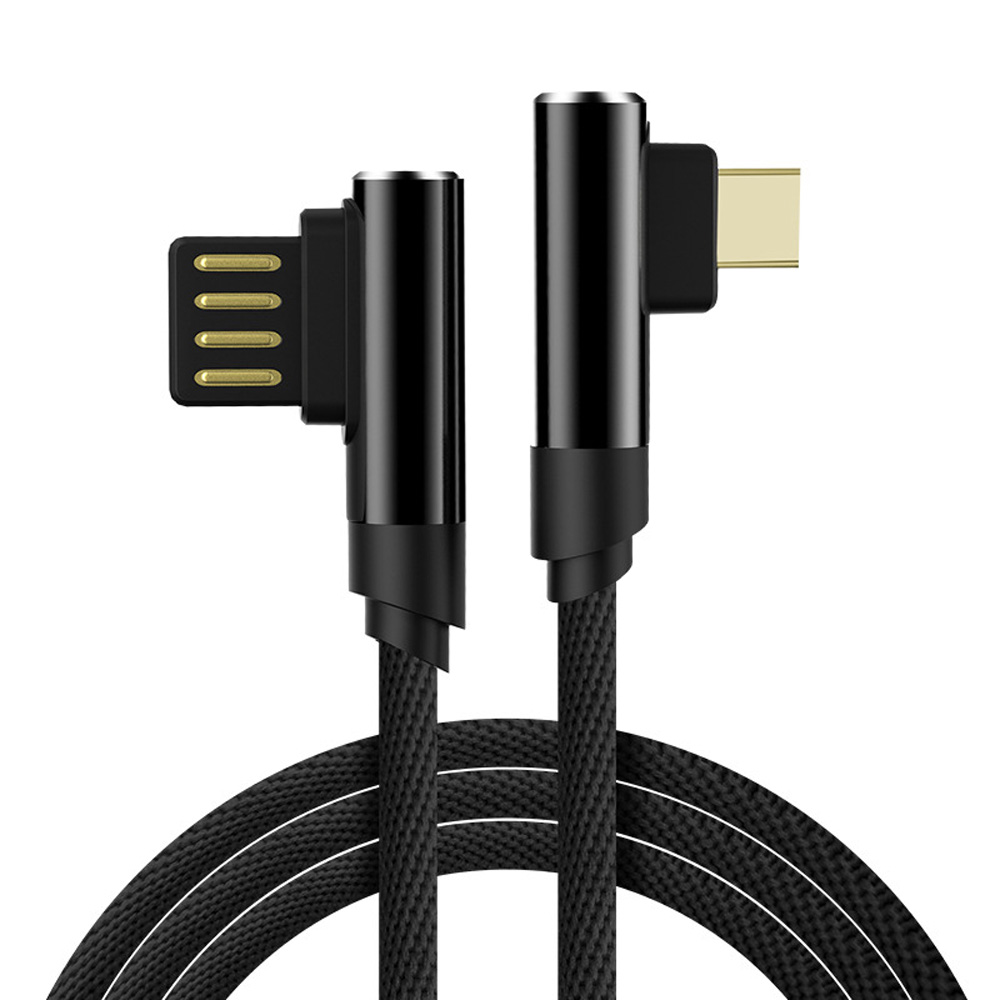 

Bakeey 2.4A Dual 90 Degree Elbow Type C Micro USB Fast Charging Data Cable For MI8 MI9 HUAWEI Oneplus 7 Pocophone F1 S10