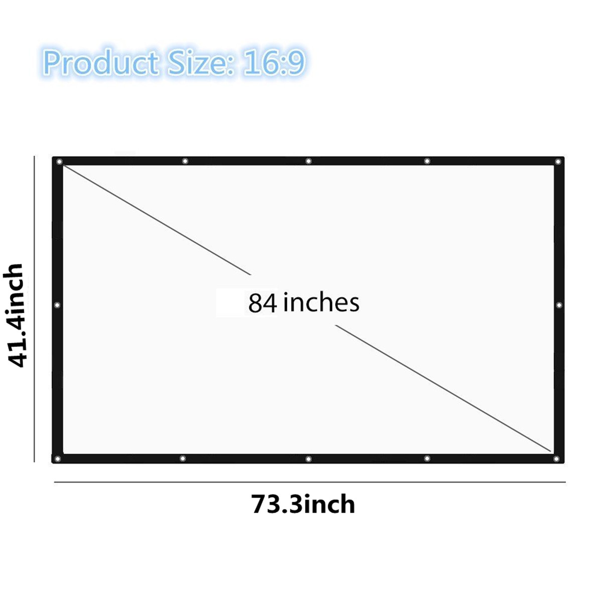 Find 84 inch Projector Screen Home Cinema Theater Projection Screen 16 9 for Sale on Gipsybee.com with cryptocurrencies