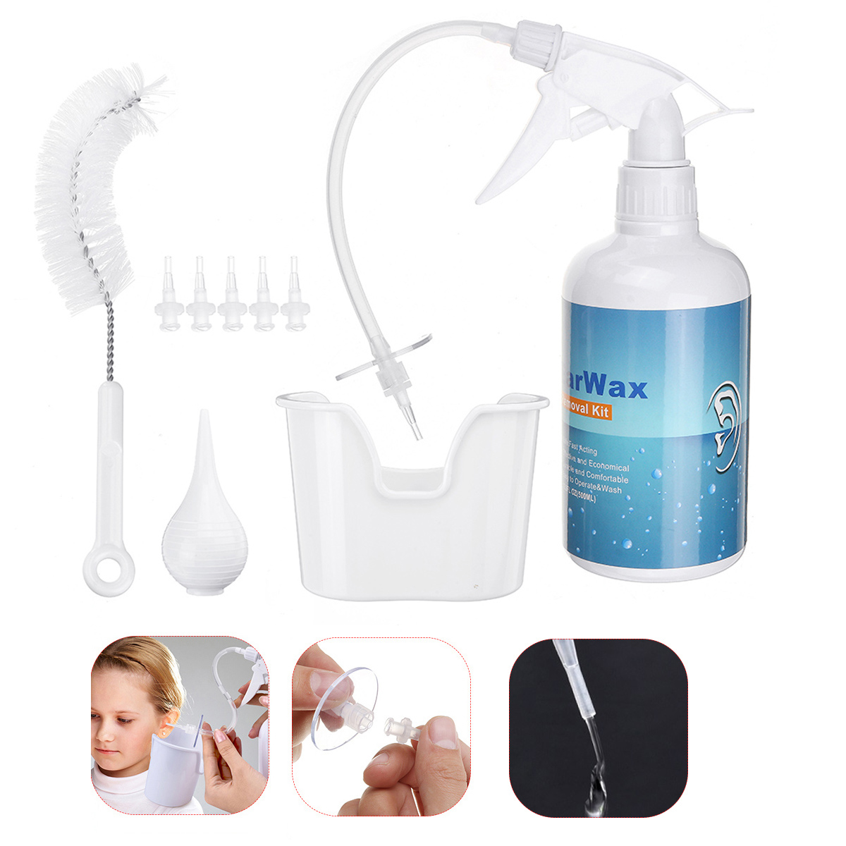 

Ear Wax Remover Syringe Kit Soft Removal Cleaner Tool Set