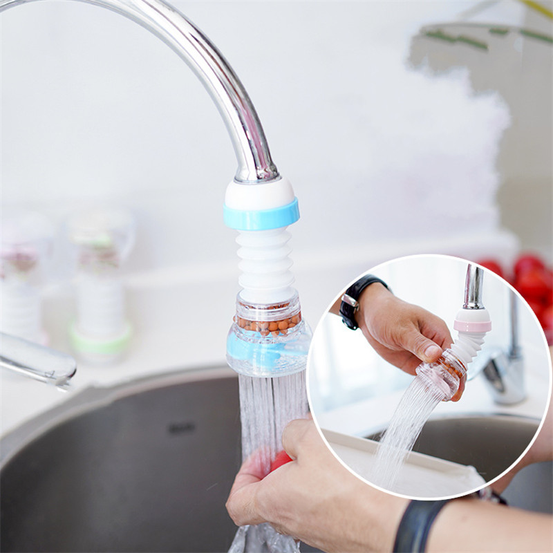 

360° Rotatable Bathroom Kitchen Accessories Water Saver Baby Hand Washing Water Tap Filter Fruit Vegetable Faucet Extender Extenders