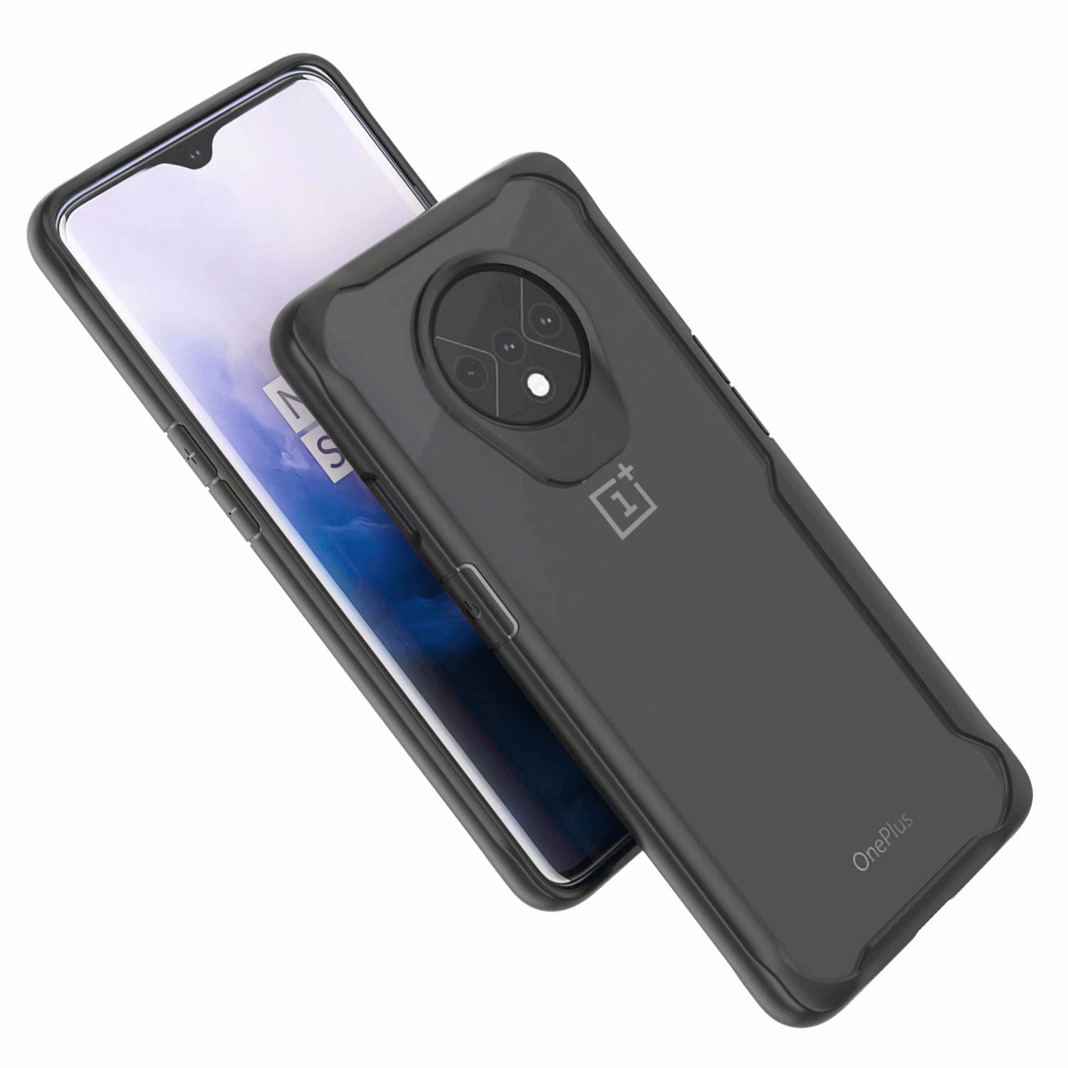 

For OnePlus 7T Case Bakeey Armor Shockproof Acrylic Transparent Soft TPU Bumper Edge Protective Case