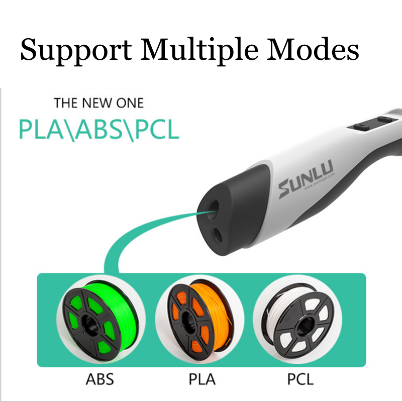 White/Blue/Green/Black EU/US/UK Plug 3D Printing Pen with Filament Set Support 1.75mm PLA PCL ABS Filament 35
