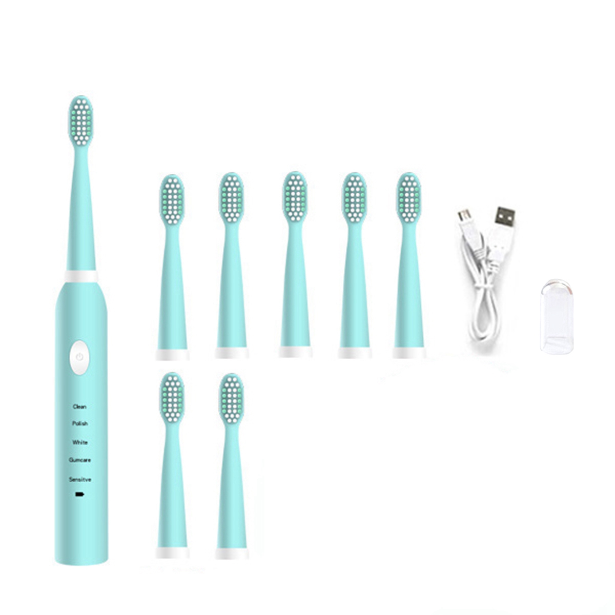 

USB Intelligent Electric Toothbrush Portable Waterpoof Sonic Powerful Vibration Toothbrush Soft Brush Tooth Cleaner for