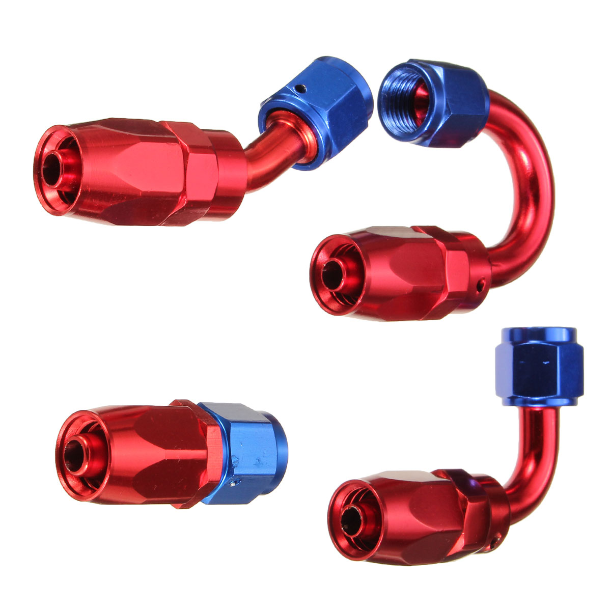 

8AN AN-8 45 Degree push-on Hose End Fitting Oil Fuel Line Push On Adapter alloy