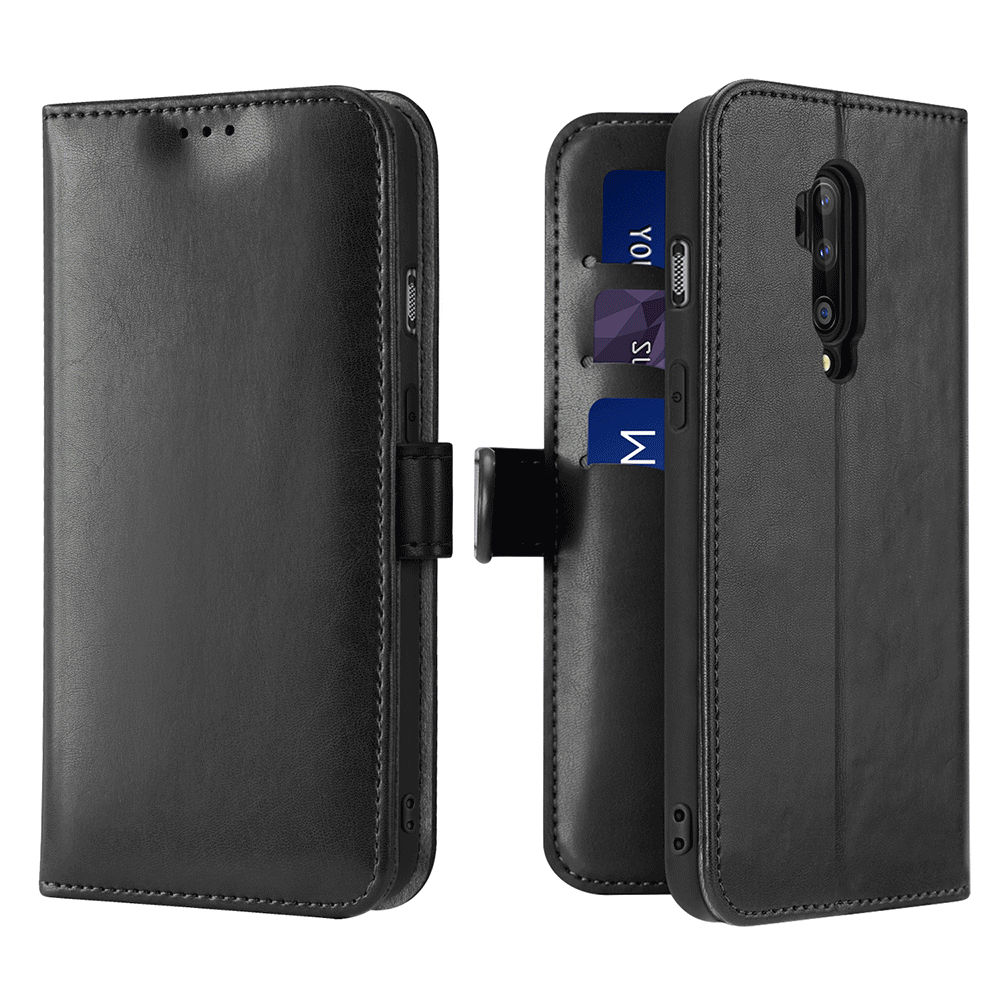 

For OnePlus 7T Pro Case Bakeey Flip with Stand Card Slots PU Leather Full Cover Shockproof Soft Protective Case