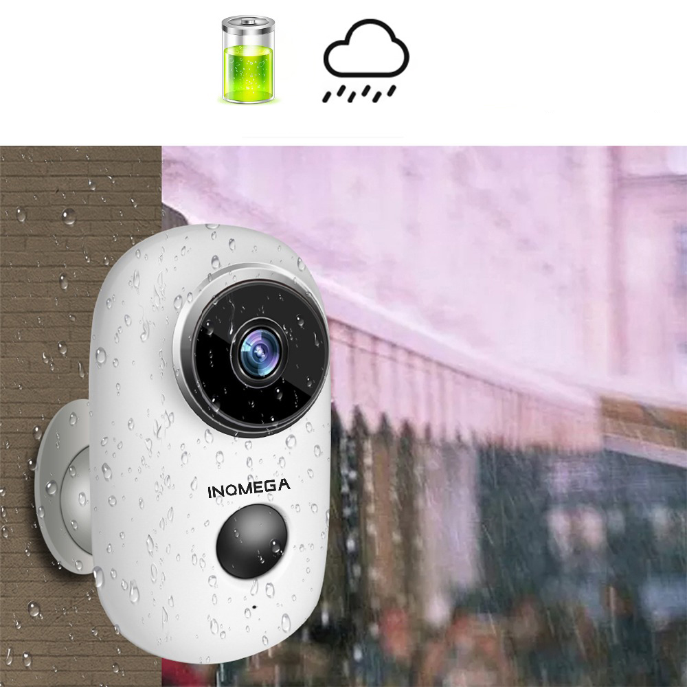 

INQMEGA 1080P Weatherproof Rechargeable Battery WiFi IP Camera H.264 Infrared Night Version PIR Motion-Detection Wifi Ca