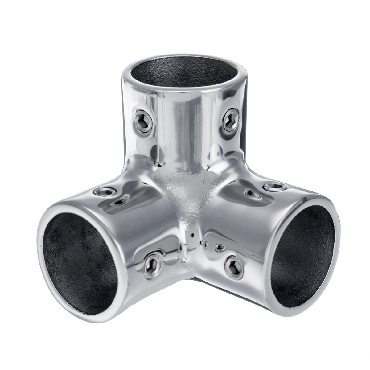 

22mm/25mm 3 Way 90° Angle Pipes Fittings Connector 316 Stainless Steel For Boat Yacht Marine