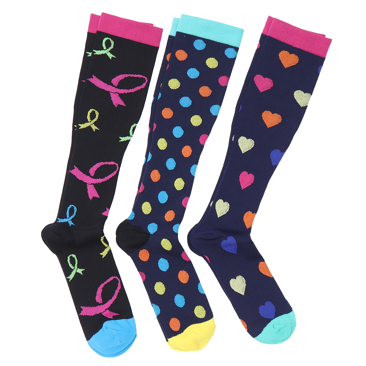 

3Pairs Compression Socks Stockings Running Anti Fatigue