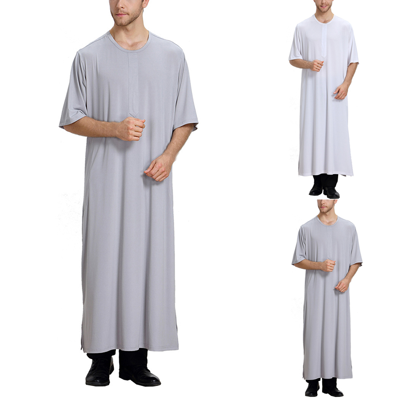 

Мужская повседневная одежда Middle East Арабская исламская Thobe Халат Твердые топы из кафтана