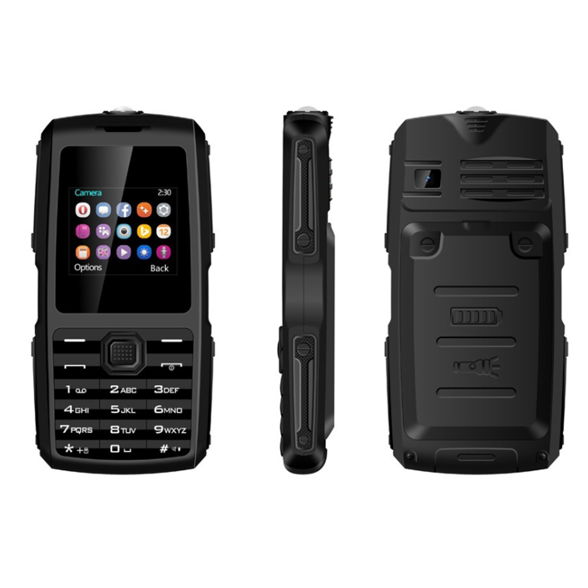 

ODSCN BOSS62 1,8-дюймовый 1000 мАч FM Радио Bluetooth-фонарик WhatsApp Прочный Кнопка камера Клавиатура Пластиковый Dual