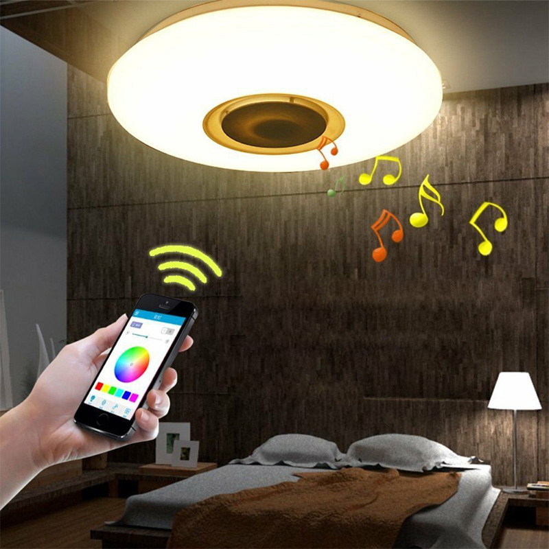 48W Dimmable LED RGB Ceiling Panel Light Down Bluetooth Music APP Control Lamp