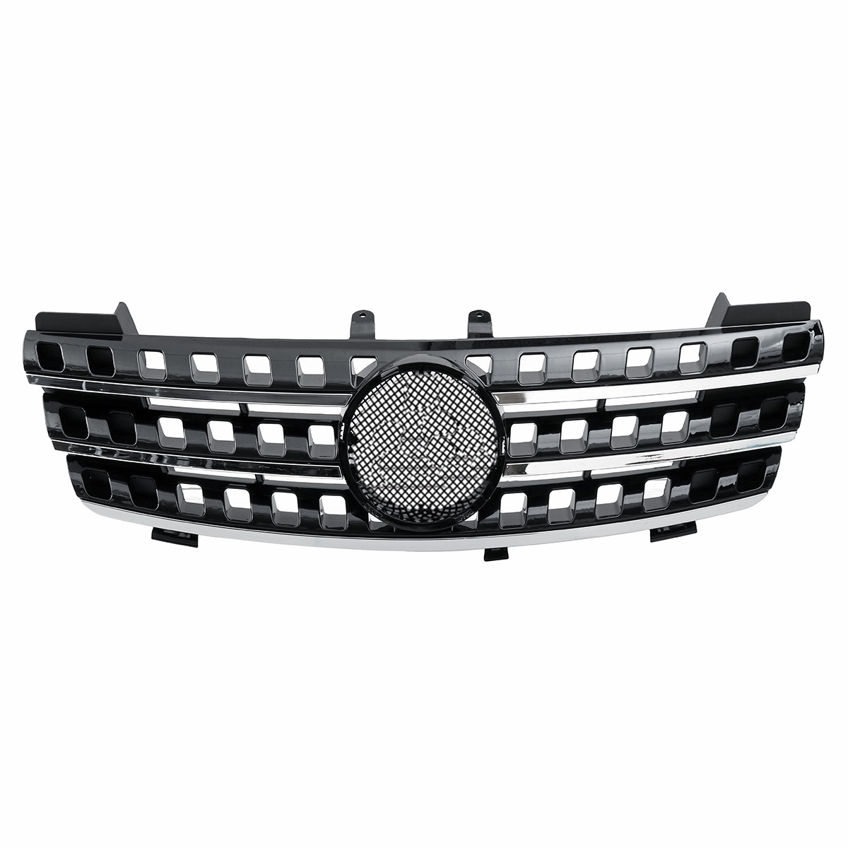 

ABS Front Upper Hood Grill Grille Black-Chrome For Benz ML Class W164 2005-2008