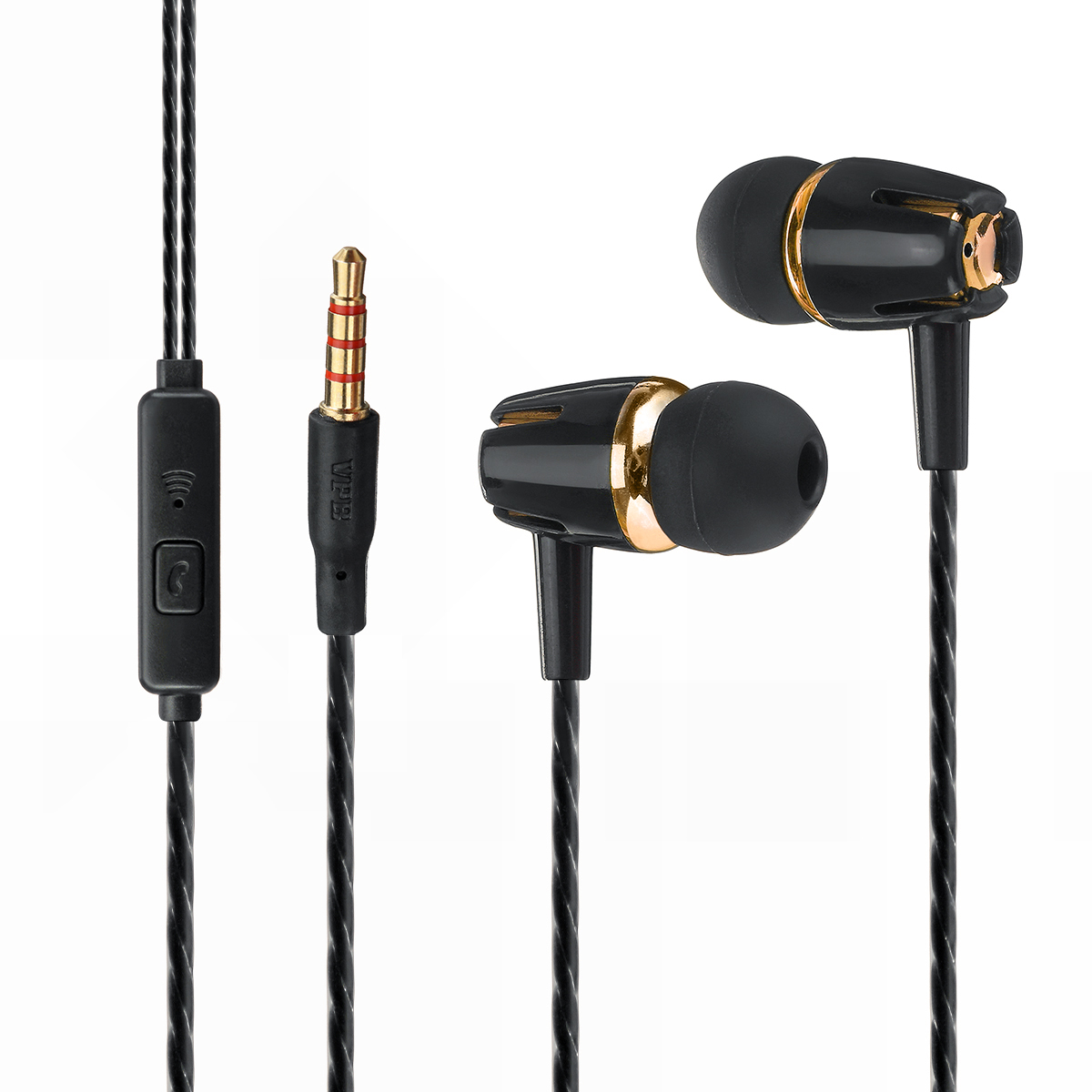 

S9 3.5mm Wired Control In-ear Earphone Earbuds Stereo Music Headphone with Mic