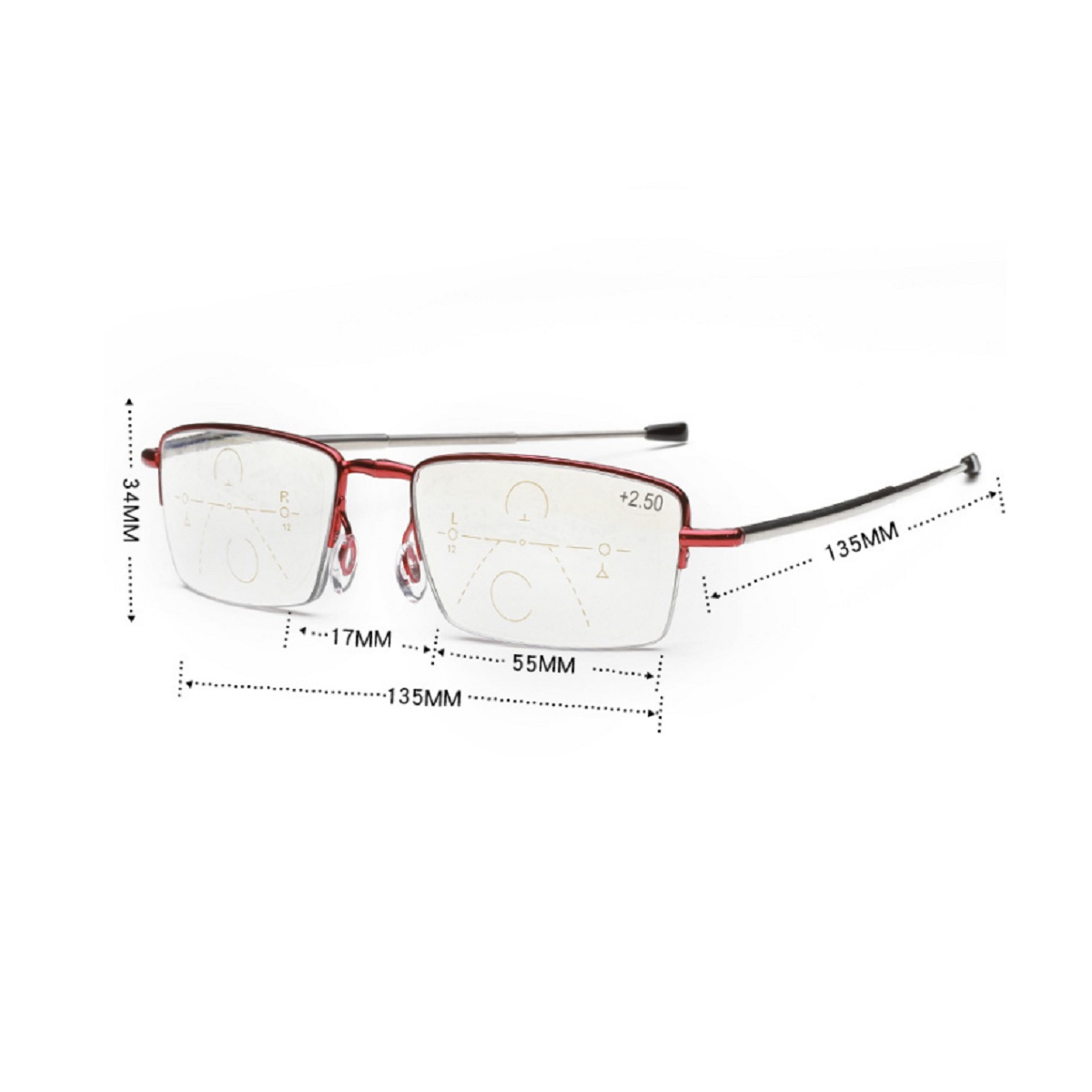 

Progressive Multi-focus And High-grade Metal Presbyopic Glasses For Near And Far Applications Anti-blue Intelligent Zoom