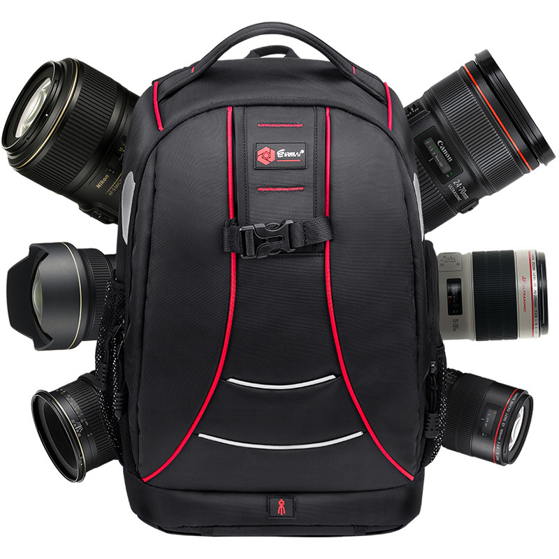 

EIRMAI D2350 D2380 Water-resistant Shockproof Anti-Theft Travel Carry Shoulder Bag Backpack for DSLR Camera Tablet Pad Tripod Lens