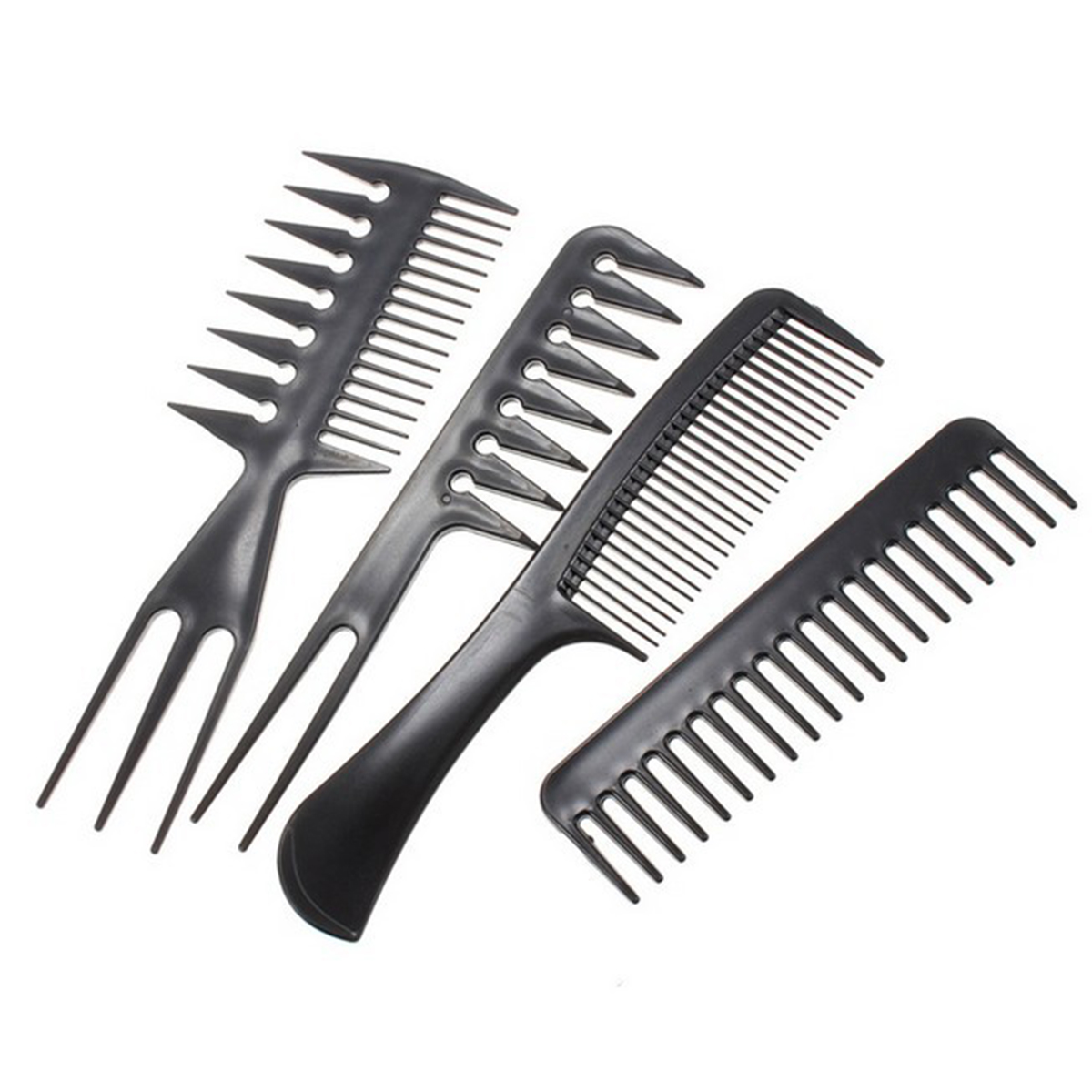 10Pcs Black Pro Salon Hair Styling Hairdressing Plastic Barbers Brush ...