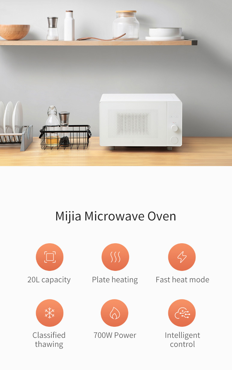 Xiaomi Mijia Smart Microwave APP Control 20L Capacity Rapid Heating Stove Microwave Oven - White 15