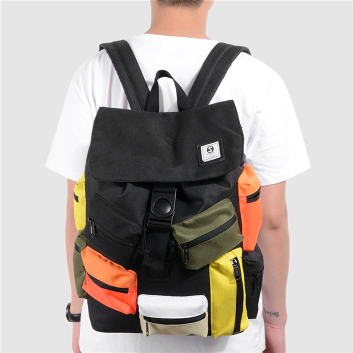 

Men Multifunctional USB Fashion Colorful Backpack Outdoor