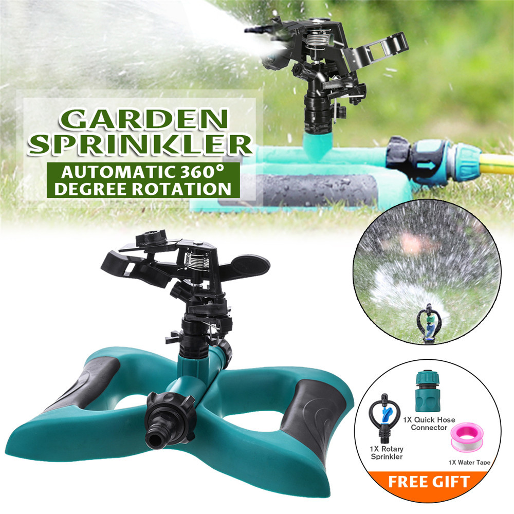 Garden Sprinkler Spray 360° Rotating Impulse Lawn Grass Watering Hose System New