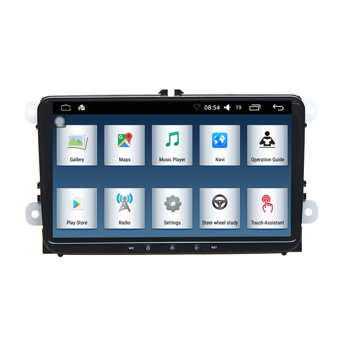 

9 дюймов 2DIN Авто Мультимедийный проигрыватель Высококачественный пользовательский интерфейс системы для Android 8.1 HD Quad Core 1G + 16G Сенсорный экр