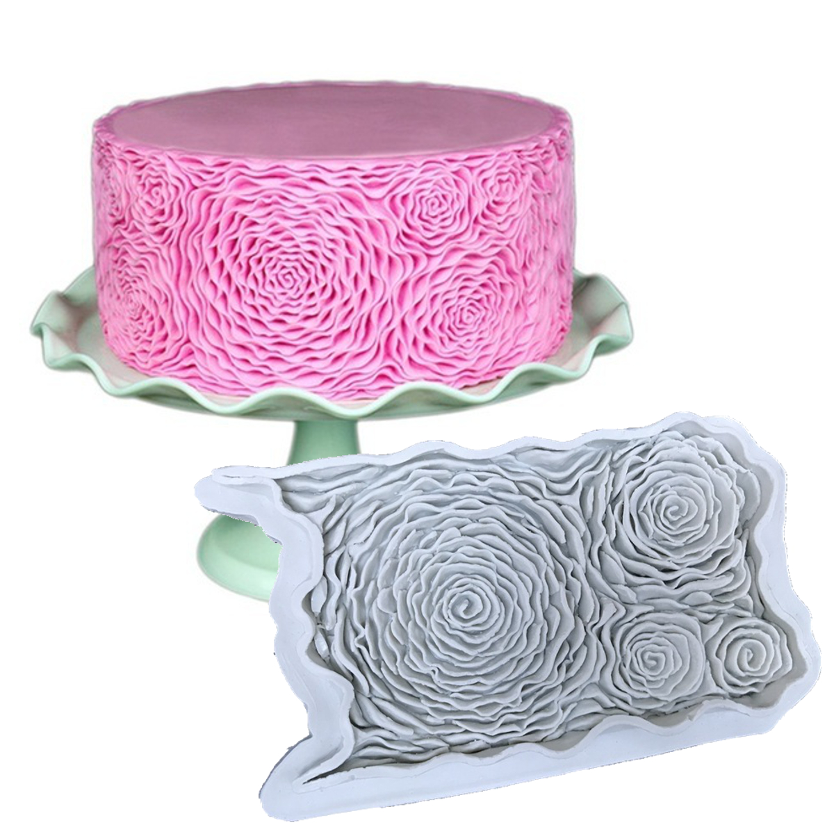 

DIY Cake Silicone Mould Baking Mold Rose Sugar Craft Fondant Mat Decorating