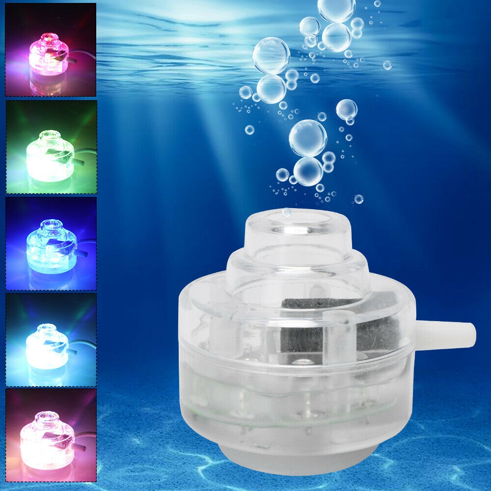 

1W Аквариум Fish Tank Погружной LED Прожектор Воздушный Пузырьковый Свет Подводный Лампа AC110V-220V