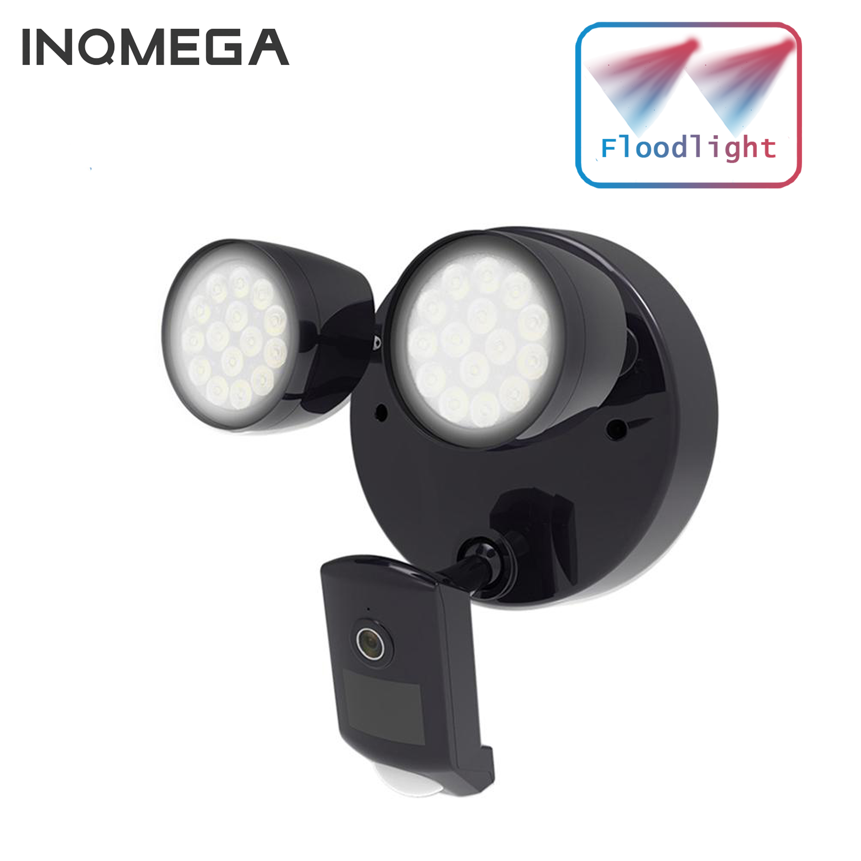 

INQMEGA 1080P IP66 Waterproof IP Camera 2 LED Floodlight Wifi Camera H.264 HD Night Version Motion-Detection Home Securi