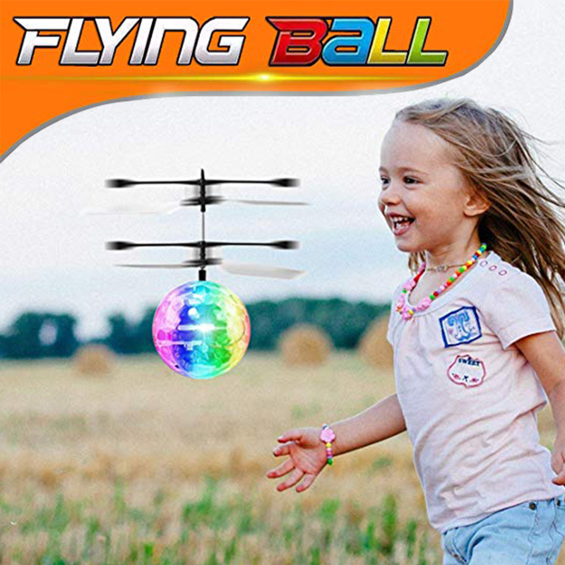Hand Induction Aircraft Flying Ball LED USB Charge Helicopter Kid Toy Gifts BF#