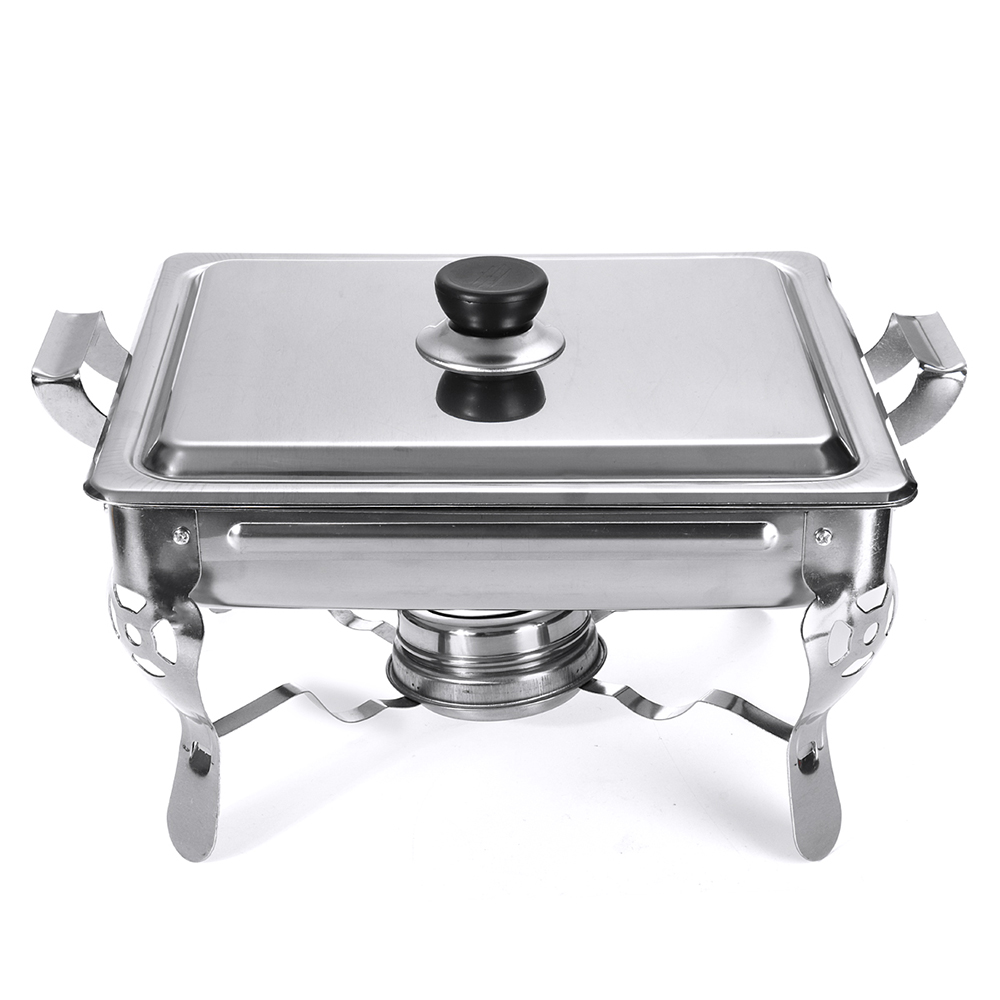 

6L Stainless Steel Square Buffet Heating Stove Chafing Dish Buffet Stoves Caterer Wedding Party Food Warmer Tray Dinner