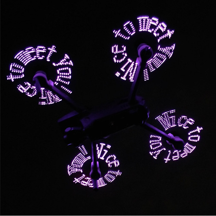 

8743 Purple LED Flash Word Propeller Programmable Rechargeable Props Blade for DJI Mavic 2 Pro/Zoom Drone