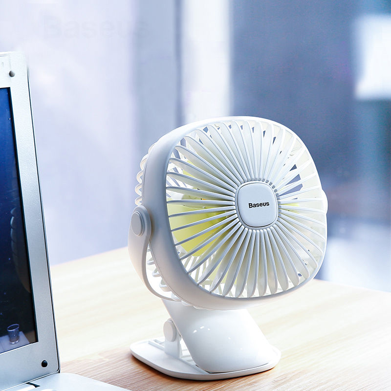 

Baseus Mini USB Rechargeable Air Cooling Fan Dual-use Desktop Fan for Student Bedroom Home Desk Office
