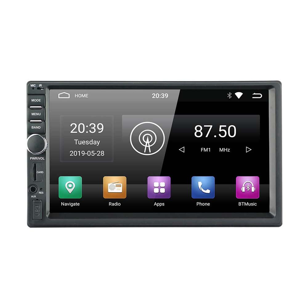 Bluetooth FM Player Stereo Radio Car 2Din 7'' HD MP5 Touch Screen+Rear Camera V9