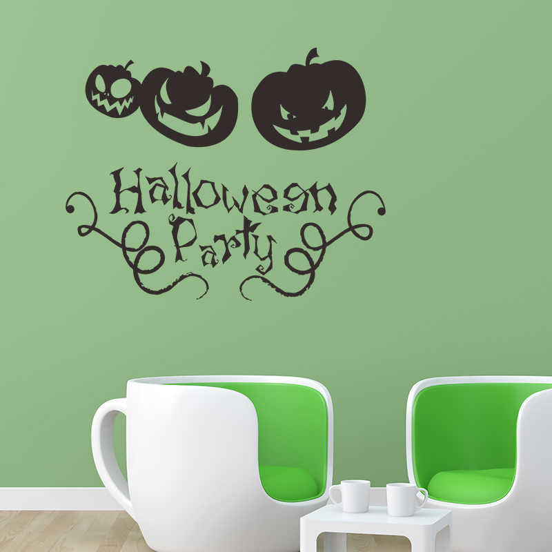 

Miico FX3033 Halloween Sticker Creative Cartoon Wall Sticker Ghost Pumpkim Pattern Removable Sticker
