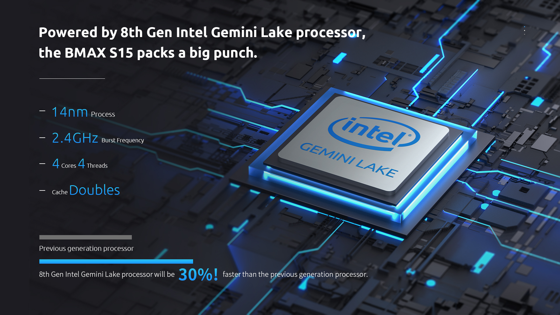 BMAX S15 Laptop 15.6 inch Intel Gemini Lake N4100 Intel UHD Graphics 600 8GB LPDDR4 RAM 128GB SSD 178° Viewing Angle Narrow Bezel Notebook 12