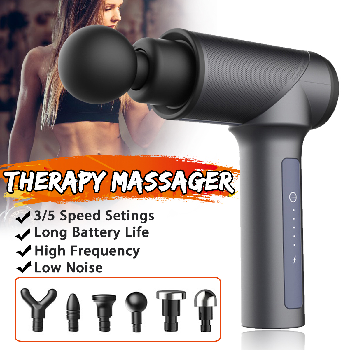 Upgraded Muscle Massager Professional Personal Massage Device Handheld Deep Tissue Cordless Percussion Massager 13