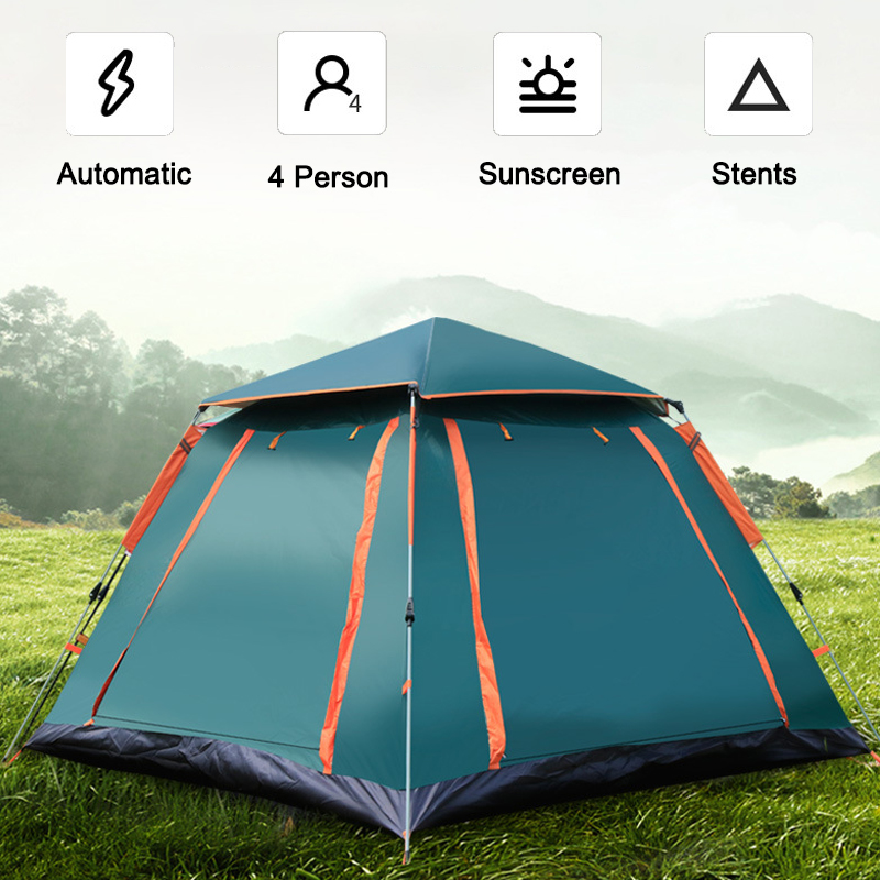 Outdoor automatic tent 4 person family tent picnic traveling camping