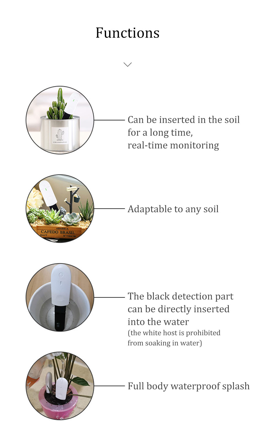 [Basic Version] Sothing Flora Garden Plants Soil Moisture Tester Indoor Greenhouse Flower Bonsai Moisture Monitor with Light Indicator from Xiaomi Youpin 13