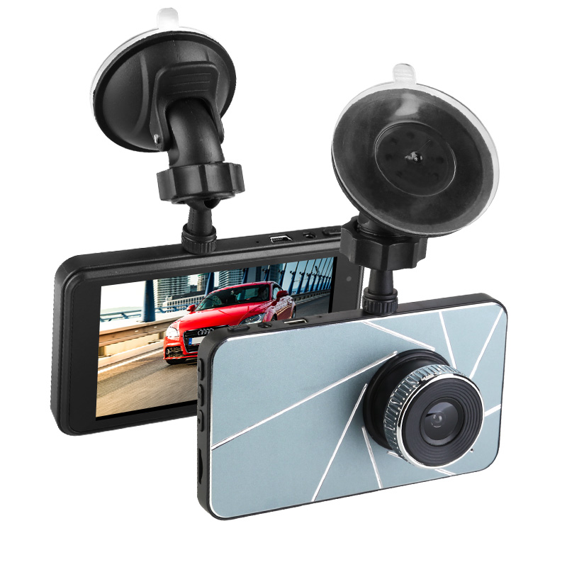 

AUSEK AK61 4 inch 1080P HD Parking Position Track Offset Car DVR Recorder with 4 Lights Pull Back Camera