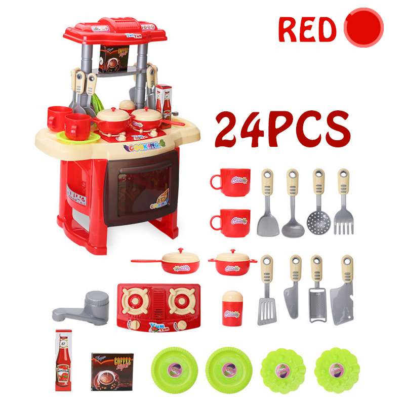 

Kid Children Kitchen Pretend Play Cooking Set Toys Toddlers Home Dinner Cookware
