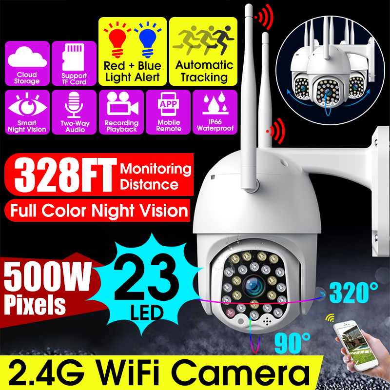 Bakeey 23 LED 2MP 1080P Smart Dome Speed Camera Two-way Audio Full Color Night Vision IP66 Waterproof Automatic Tracking CCTV Home Security Monitor 4