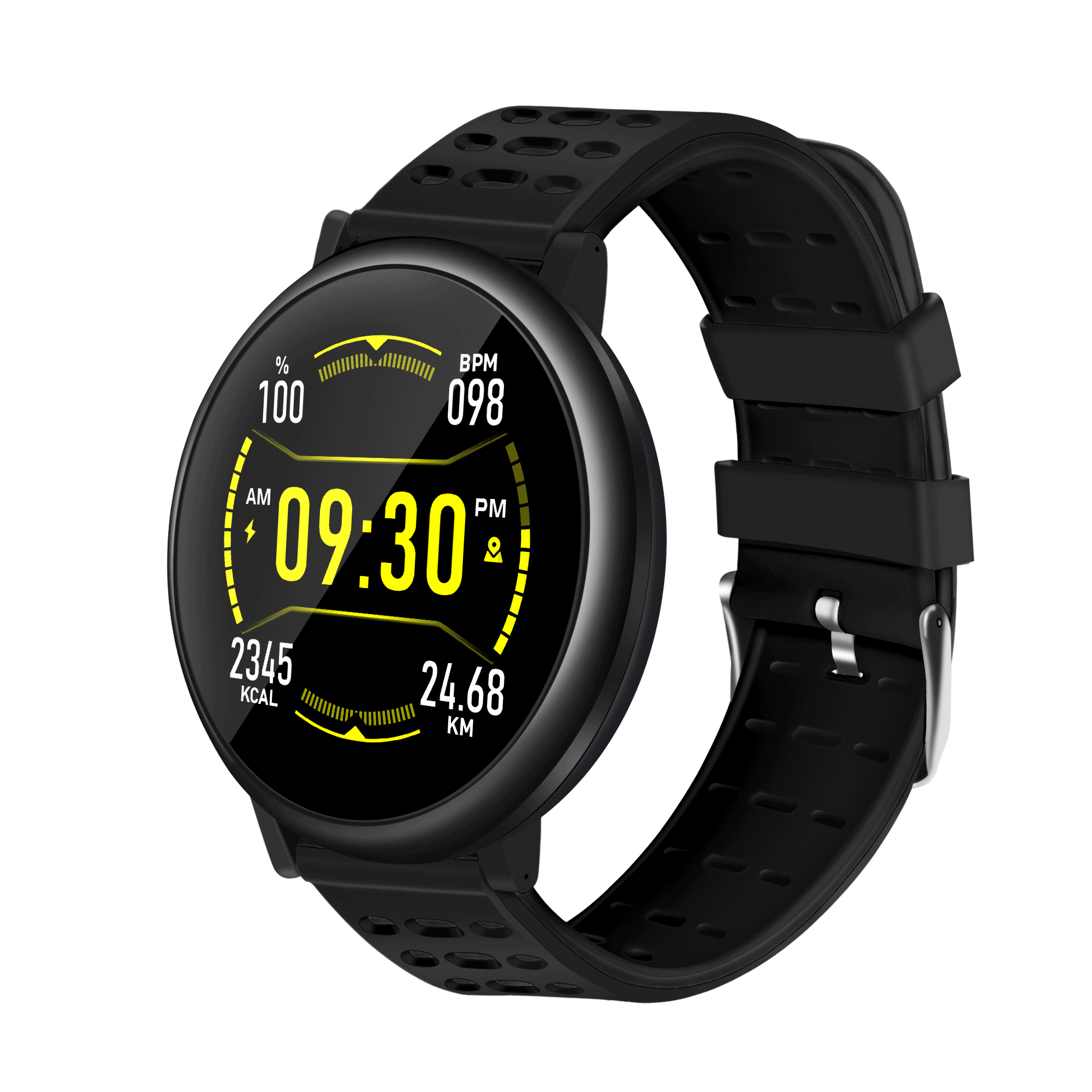 

Bakeey S30 2.5D Full Touch Screen Continuous Heart Rate Remote Camera Weather Forecast 20Days Standby Smart Watch