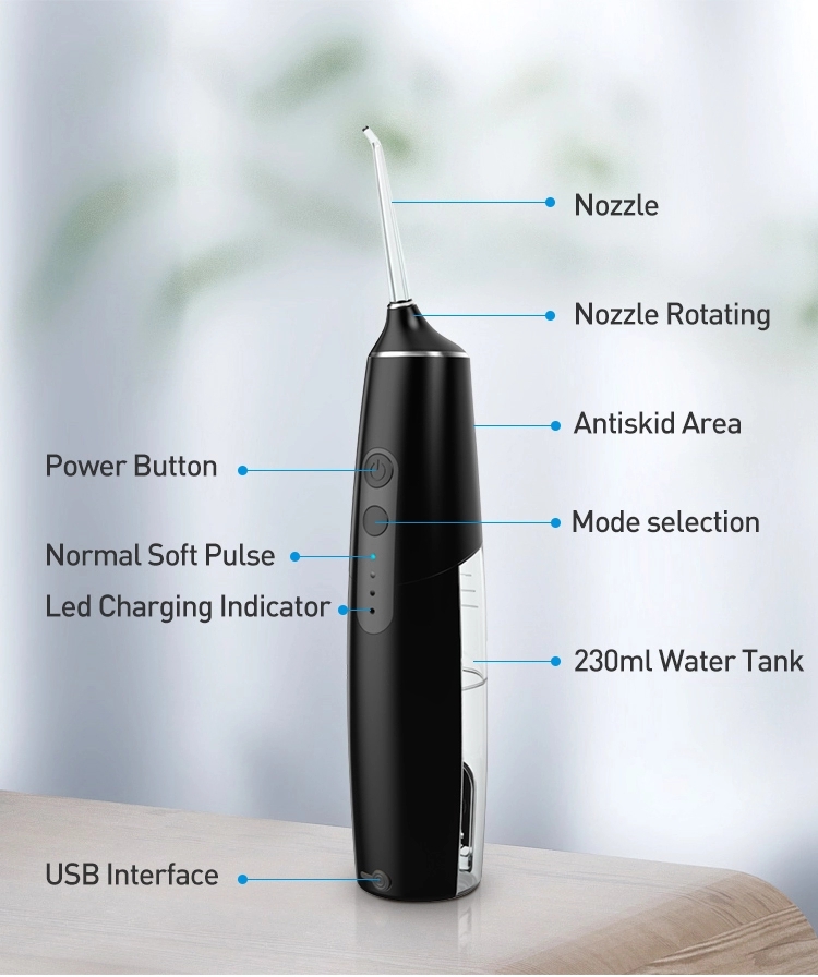 Minleaf Portable Electric Water Flosser IPX7 Waterproof USB