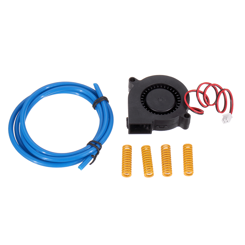 

12V DC 5015 Blower Cooling Fan with 2*4mm PTEF Tube & 4pcs 8*25 Hot Bed Spring Kit for 3D Printer Part