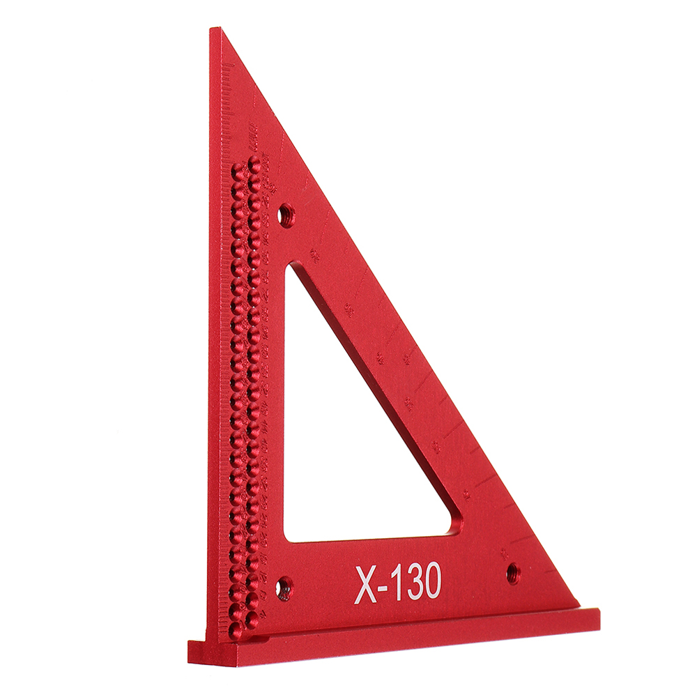 

Aluminum Alloy Metric Woodworking Triangle Ruler Carpenters Square Hole Positioning Measuring Ruler