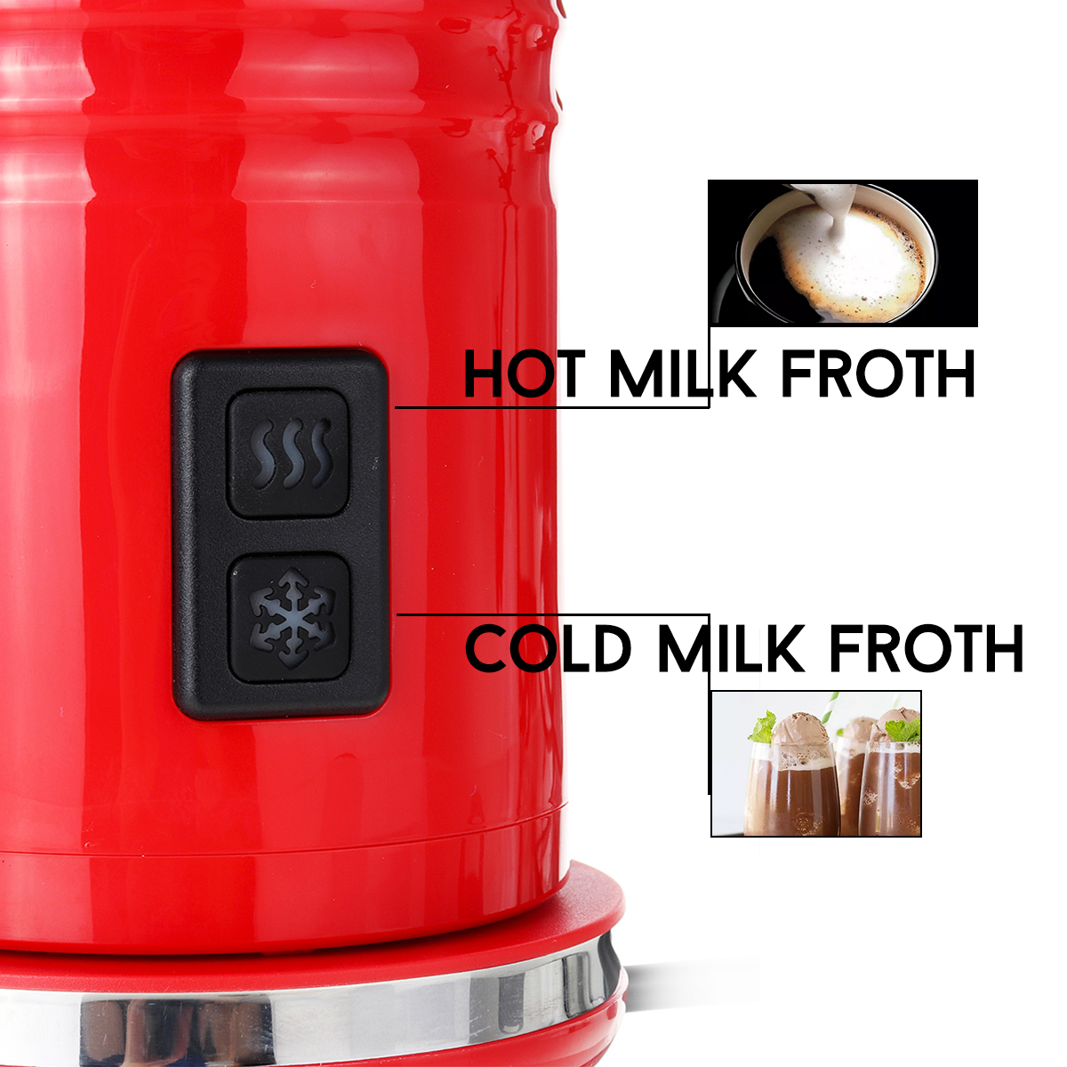 Electric Milk Frother Foamer Frothing Milk Warmer Latte Cappuccino Coffee Foam Maker Machine Temperature Keeping 16