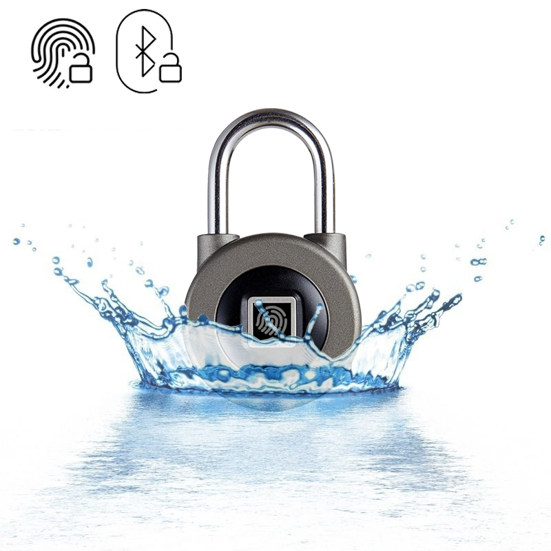 

Смарт-Bluetooth отпечатков пальцев Padlock Телефон APP Разблокировать Водонепроницаемы IP66 Защитная дверь из нержавеюще