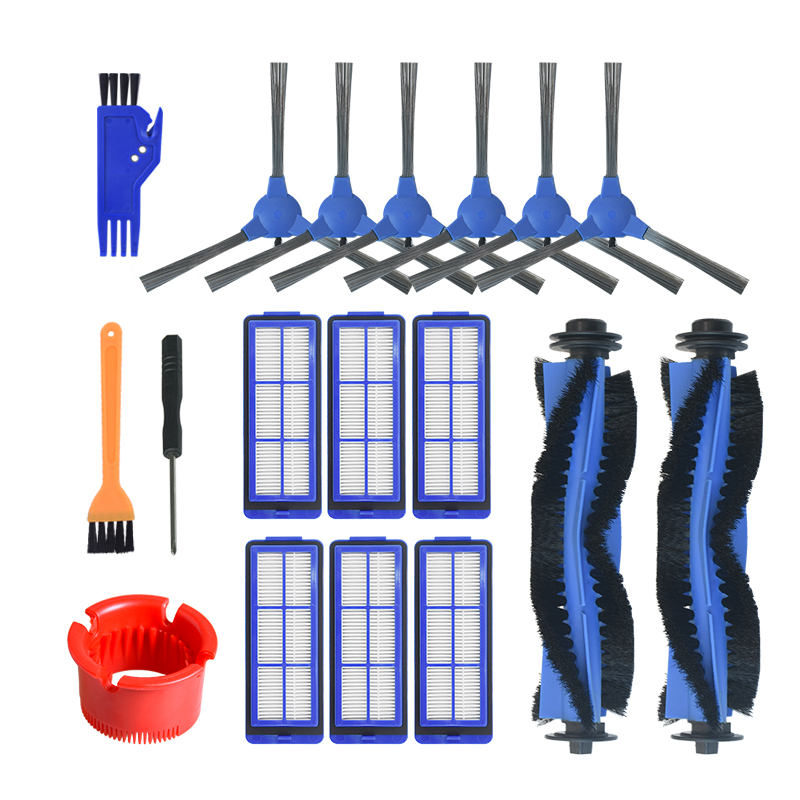 

18pcs Replacements for Eufy 15max 30max Vacuum Cleaner Parts Accessories Main Brushes*2 Side Brushes*6 HEPA Filters*6 Cl